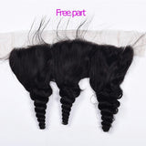 8A Brazilian Virgin Human Hair Loose Wave 13x4 Ear To Ear Lace Frontal Closure with Baby Hair