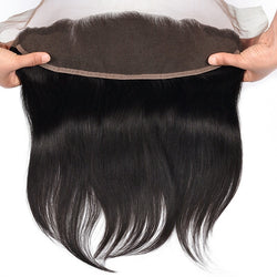 8A Brazilian Virgin Human Hair Straight 13x4 Ear To Ear Lace Frontal Closure with Baby Hair