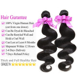 8A Brazilian Virgin Human Hair - 3 Bundles with a 13x4 Lace Frontal - Body Wave