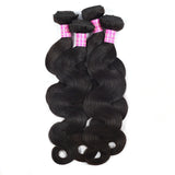 8A Peruvian Virgin Human Hair - 3 Bundles with Lace Closure - Body Wave