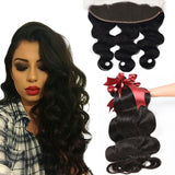 8A Brazilian Virgin Human Hair - 3 Bundles with a 13x4 Lace Frontal - Body Wave