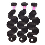 8A Peruvian Virgin Human Hair - 3 Bundles with Lace Closure - Body Wave