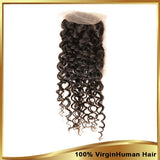 8A Malaysian Virgin Human Hair - 3 Bundles with Lace Closure - Kinky Curly